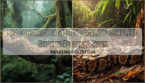 boa constrictor size based on locality