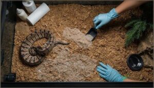 cleaning and maintaining ball python bedding
