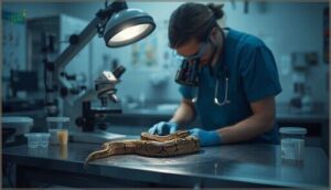 diagnosing cryptosporidiosis in snakes
