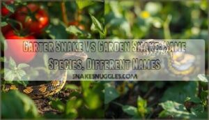 difference between garter snake and garden snake