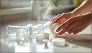 disassembling bottles and feeding items