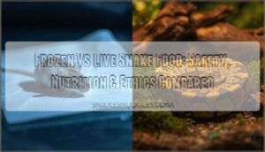 frozen vs live snake food