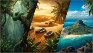 habitat and distribution of boa species