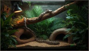 hides, climbing branches, and enrichment