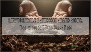 how to handle a stressed snake