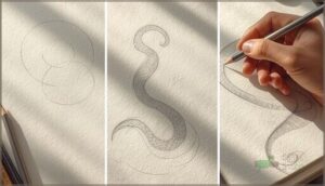 how to sketch a snake’s basic shape how to sketch a snake’s basic shape
