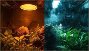 installing heating and lighting