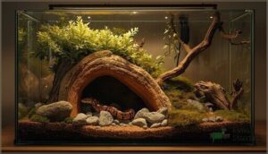 integrating hides with enclosure decor