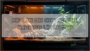 king snake care sheet enclosure