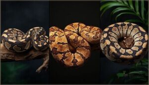 leopard, aztec, and aberrant pattern morphs