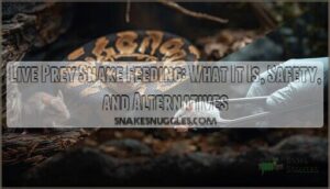 live prey snake feeding