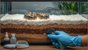 maintaining and replacing ball python substrate