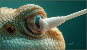 manual removal with q-tip or tape