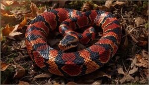 milk snake — bold red, black, and yellow bands