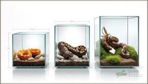 minimum space requirements for adult snakes