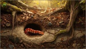 natural burrowing behaviors in corn snakes