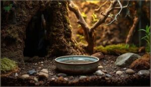 placement of the water dish in the enclosure placement of the water dish in the enclosure