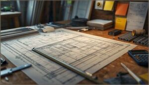 planning layout and measuring materials