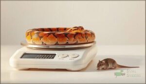 prey size and weight guidelines