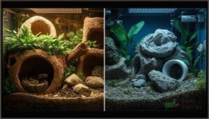 providing hides and visual barriers