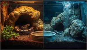 providing water and hiding spots providing water and hiding spots