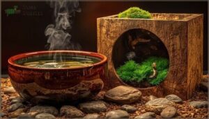 providing water bowls and humidity hides providing water bowls and humidity hides