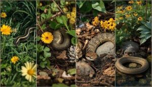 regional snake species in gardens