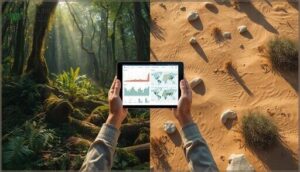 researching natural habitat conditions