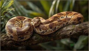 signs of a comfortable and happy boa