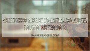 snake keeps rubbing against glass