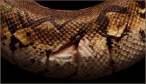 stretched or overlapping abdominal scales