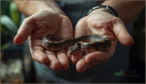 supporting the snake’s body