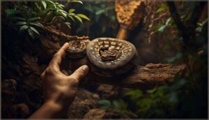 times when you should not handle snakes