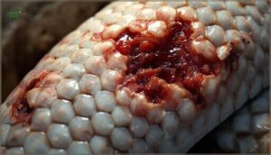 ulcers and raw skin lesions