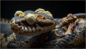 unusual shedding patterns (dysecdysis)