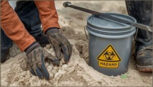 using proper tools and protective gear