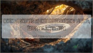 when do snakes go into hibernation