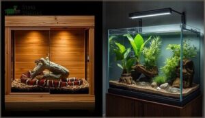 wooden vivarium vs. glass tanks