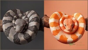 anerythristic vs. amelanistic corn snakes anerythristic vs. amelanistic corn snakes