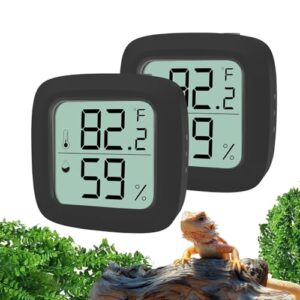 Black 2 Pack Reptile Thermometer and B0FSWLRRRY