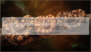 boa constrictor size variations