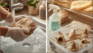 cleaning hides, decorations, and accessories thoroughly cleaning hides, decorations, and accessories thoroughly