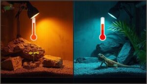 creating basking and cool zones creating basking and cool zones