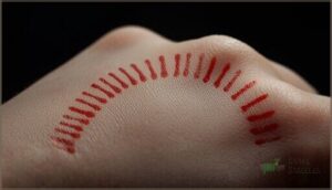 curved teeth marks curved teeth marks