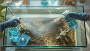 emptying and disinfecting the entire tank emptying and disinfecting the entire tank