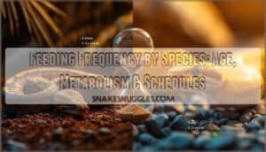 feeding frequency by species feeding frequency by species