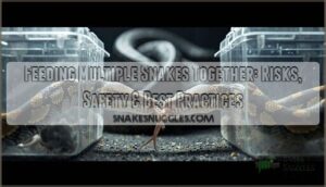 feeding multiple snakes together