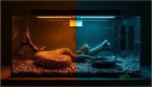 heating, lighting, and temperature gradient heating, lighting, and temperature gradient