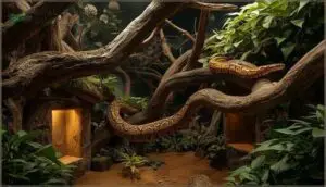 hides, branches, and climbing structures hides, branches, and climbing structures