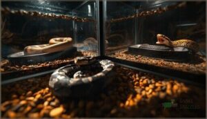 monitoring each snake's feeding response monitoring each snake's feeding response